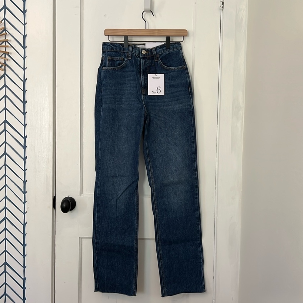 De Rococo No. 6 High Waist Straight Full Jean in Sz 25 Tall
